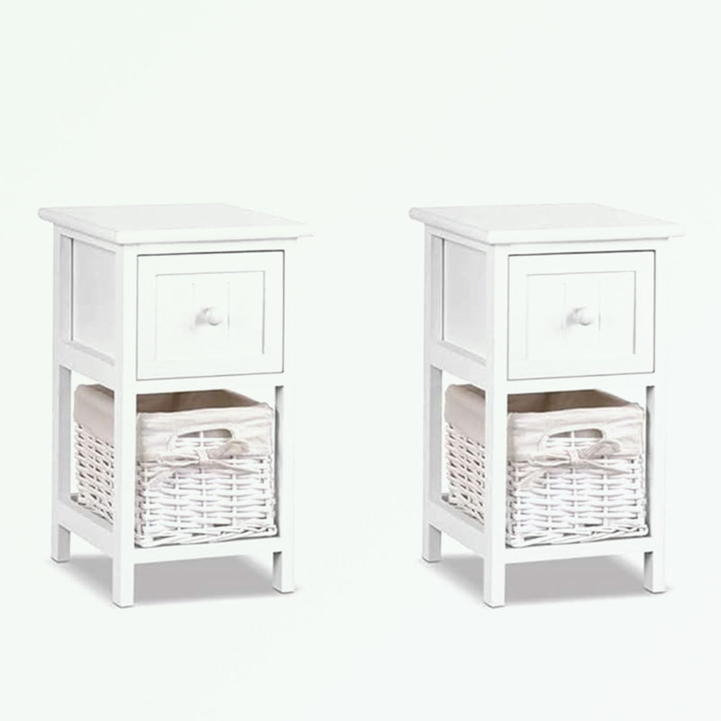 Kalob 12.2'' W Nightstand, White