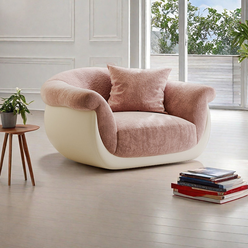 Chaise d'appoint ergonomique au design moderne, Rose
