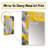 Yellow and Grey Cosmic Vibrations II - Abstract Mirror, Modern Unique Wall Mirror, Printed Metal Art-731370809
