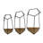 Set Of 3 Felix Wall Planter/ L:10X10x16.5"  M:8.5X8.5X15.5" S:7X7x13.5"