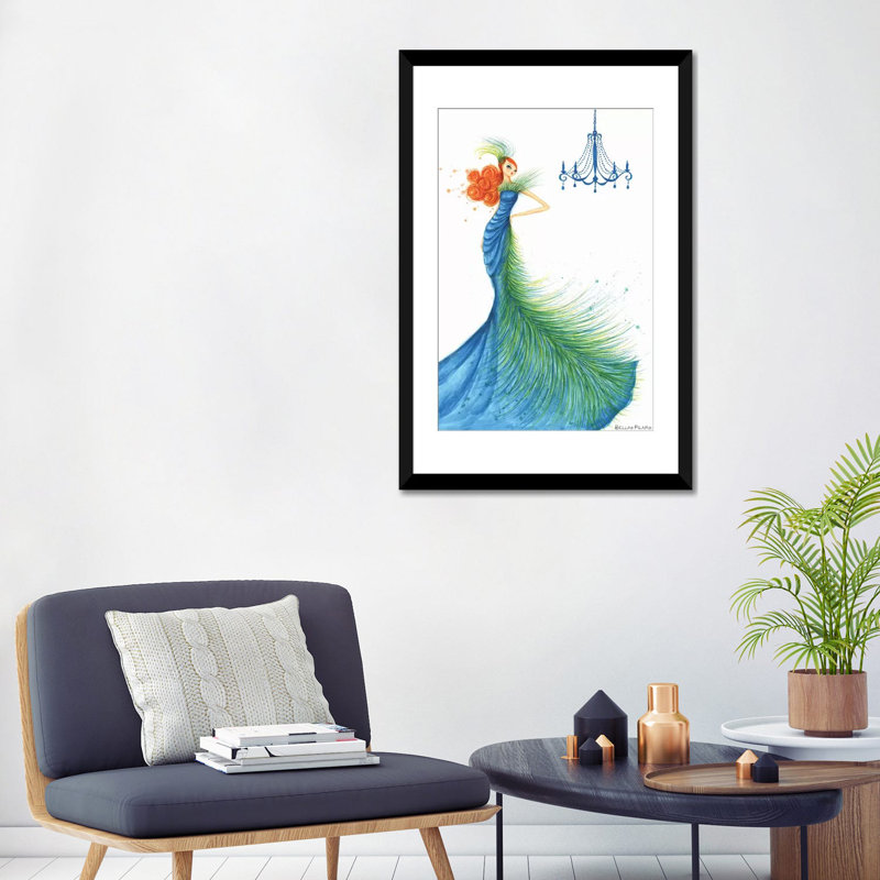 «Couture Feather» par Bella Pilar, reproduction d'art sur toile tendue, H 8 po x l 12 po x P 0,75 po, Toile tendue