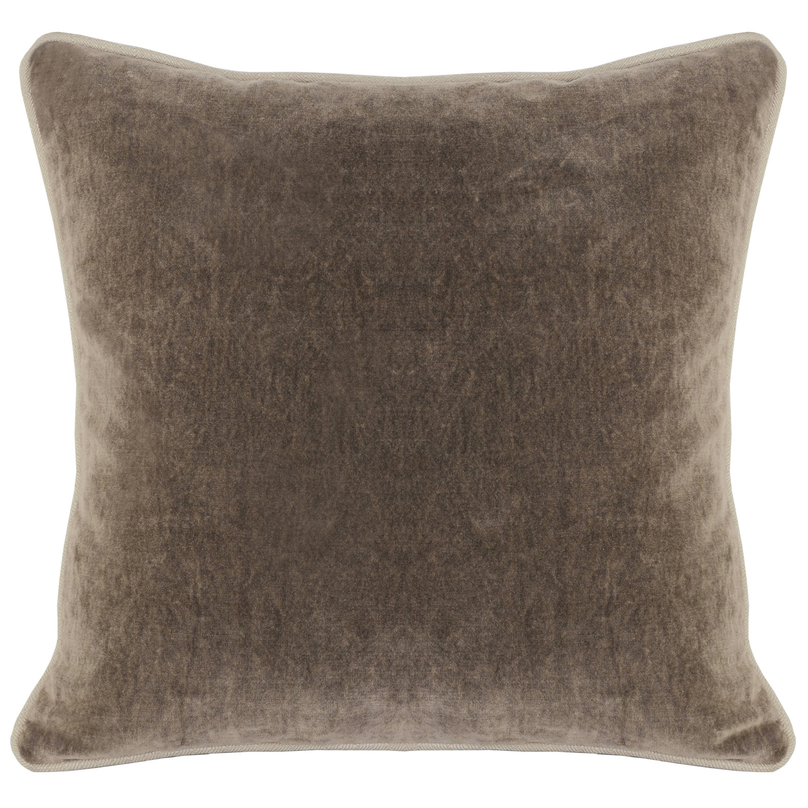 Goodall Velvet Pillow Cover & Insert, Square 18", Brown