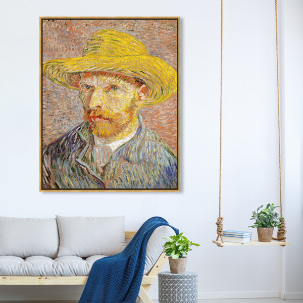Oliver Gal Classic And Figurative Van Gogh - Self Portrait With A Straw ...
