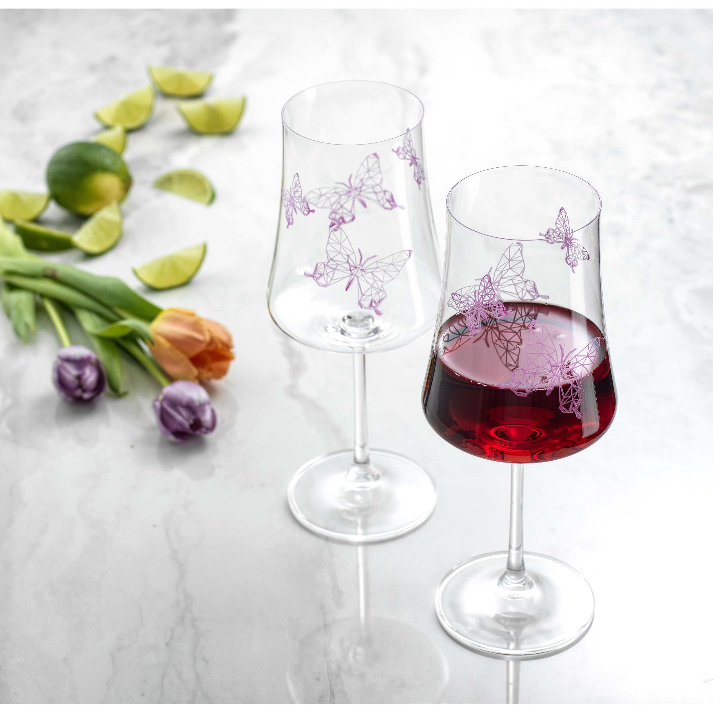 Wayfair Basics Coffre de rangement pour verres à vin rouge et