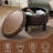 24'' Wide Upholstered Round Storage Ottoman-1722480301