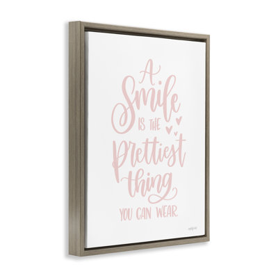 Smile is Prettiest Thing Floater Canvas Wall Art by Imperfect Dust