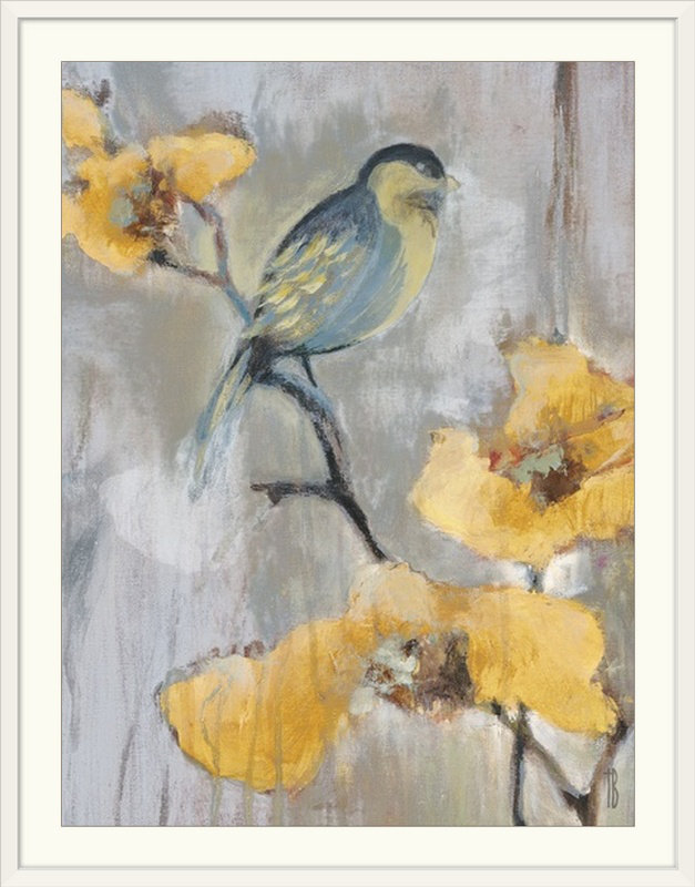 « aquarelle i » par terri burris, reproduction d’art, H 32 po x l 26 po x P 1 po, Cadre blanc
