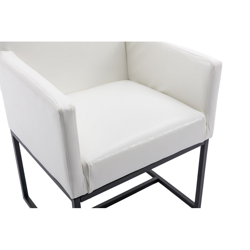 Chaise avec accoudoirs Thirlby, Blanc