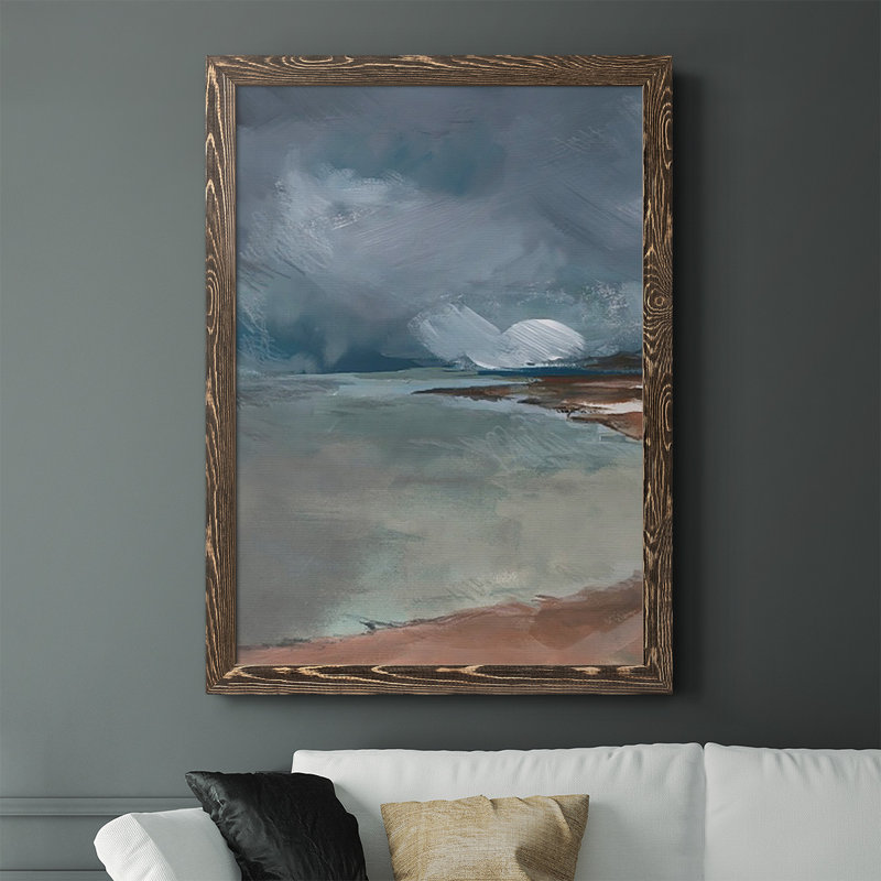 Tempête de verre de mer Ulani I, Noyer, H 43,5 po x l 31,5 po x P 1 po