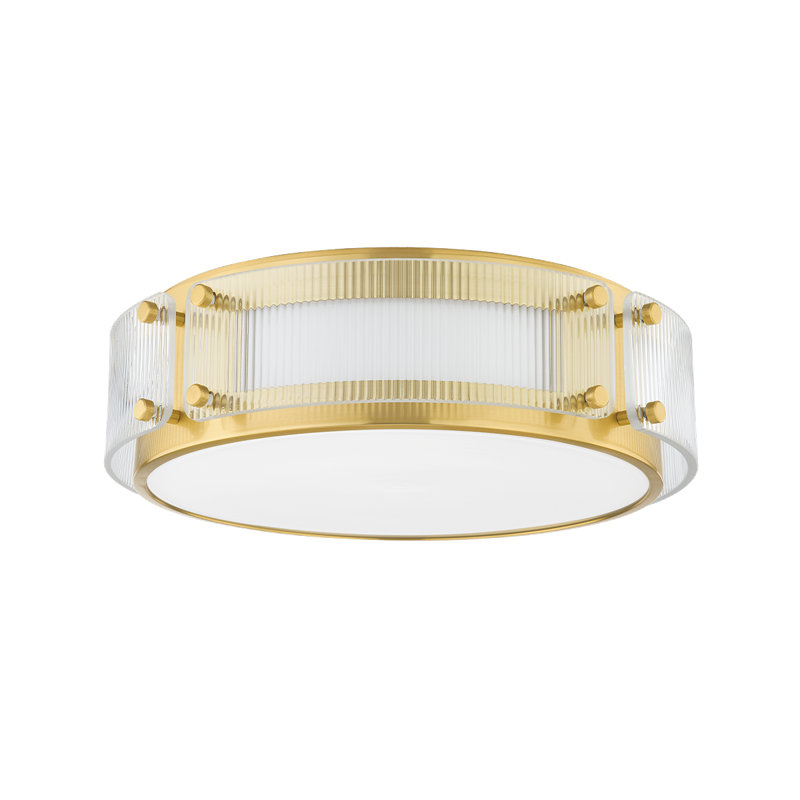 Plafonnier 1 lumière Clifford, Laiton vieilli