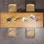 Bureau rectangulaire brun en bois massif-108954479