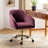 Adan Modern Velvet Task Chair with Wood Frame and Back-1436001273