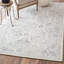 Tapis gris en laine crocheté à la main à motif floral Anemarie-19342371