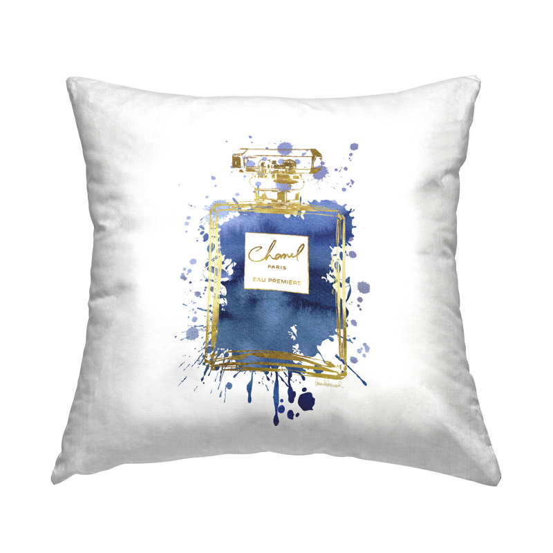 Coussin Stupell Industries Blue Urban Splatter Glam