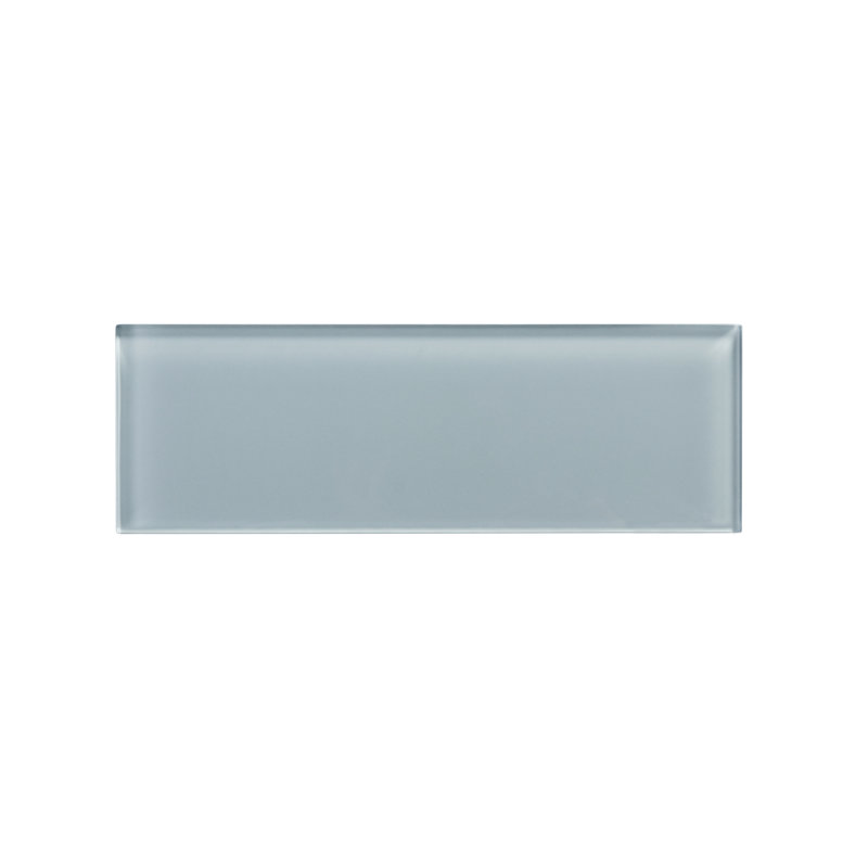 Carreau de métro en verre de qualité supérieure 3 po x 9 po, Gris clair de lune