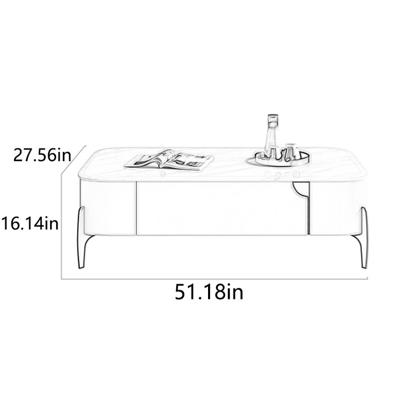 Rock plate multi-functional simple tea table