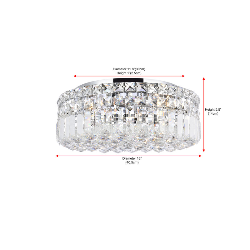 Isadora Crystal Flush Mount, Royal Cut
