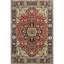 Hand Knotted Wool Oriental Area Rug in Black/Beige/Red/Blue