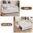 Chenille Convertible Loveseat with Storage Armrest, USB Port & Side Table-827983870