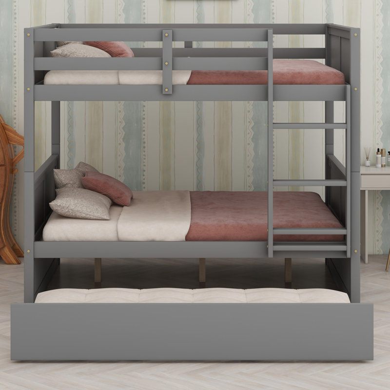 Bunk Bed With Trundle, Gray