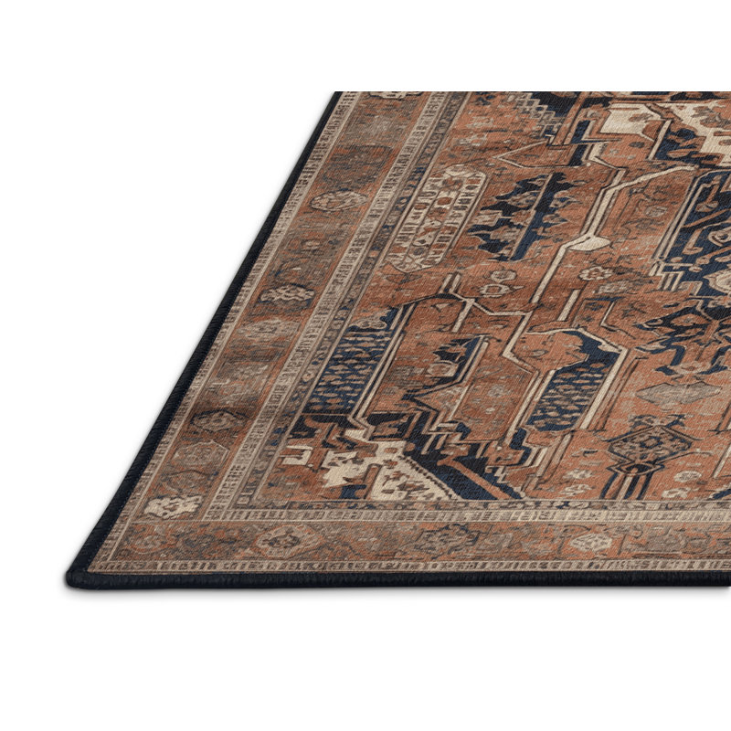 Tapis brun lavable à la machine, Rectangle 4 pi x 6 pi