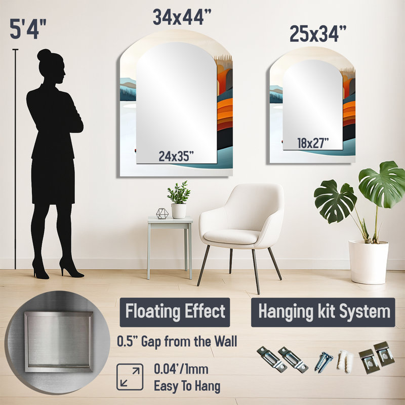 Miroir mural Minimalist, 43" x 33"