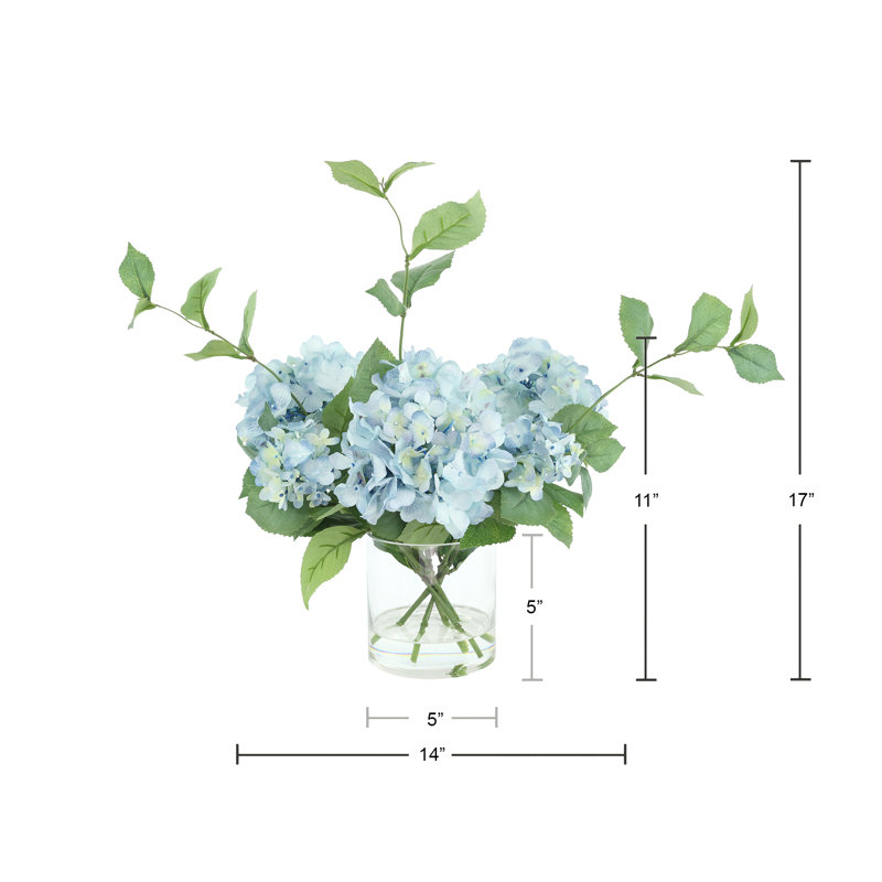 Spring Additions Hydrangea Flower Spray Arrangement, Blue