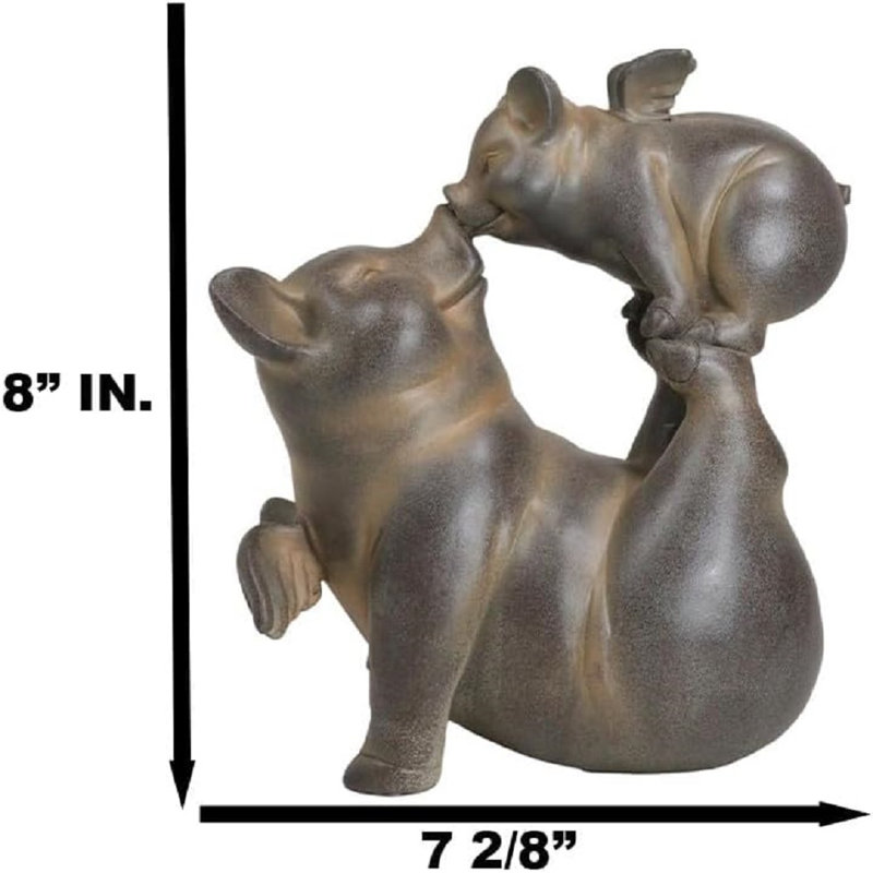 Figurine de cochon rustique