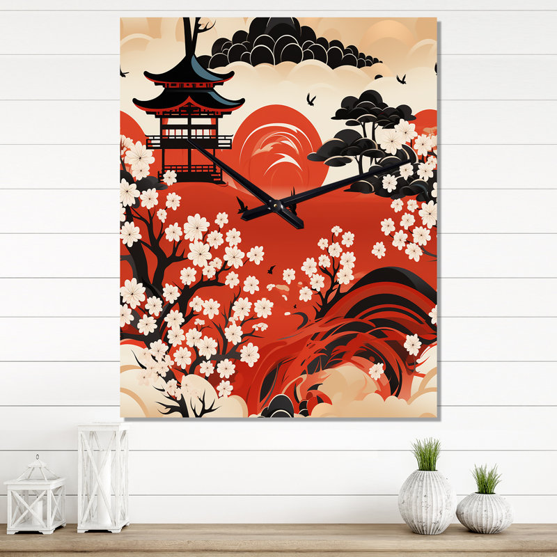Horloge murale abstraite Torii, Moyen