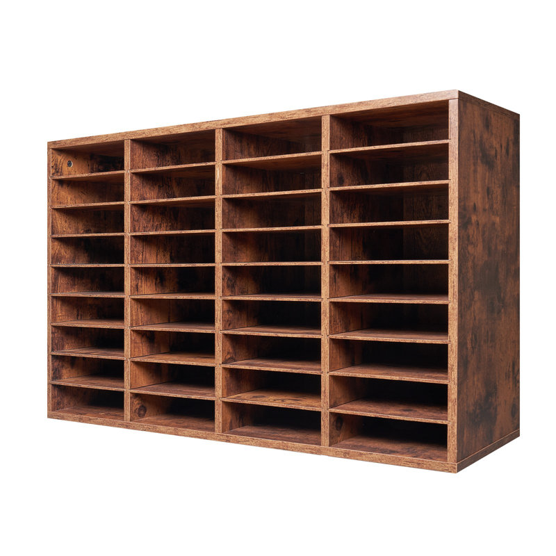 Organisateur de documents, boîte aux lettres de bureau à 36 compartiments avec tablettes amovibles, trieur de boîtes aux lettres en bois