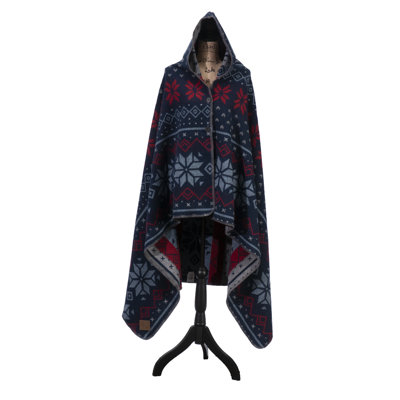 Wooded River Nordic - Hooded Throw - 72x48