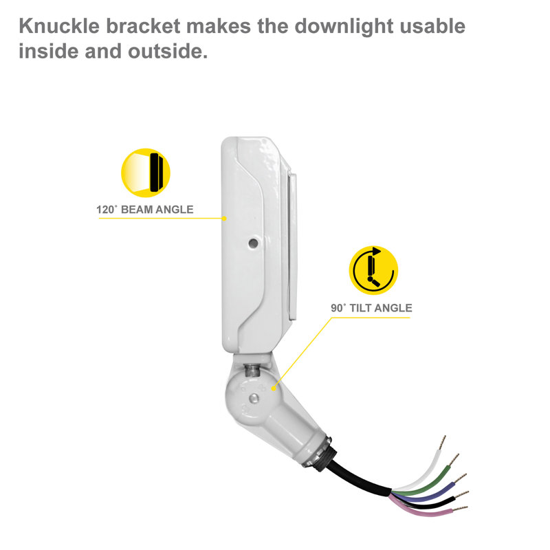 Lumière de sécurité à DEL pour projecteur extérieur à DEL 90W, Satin