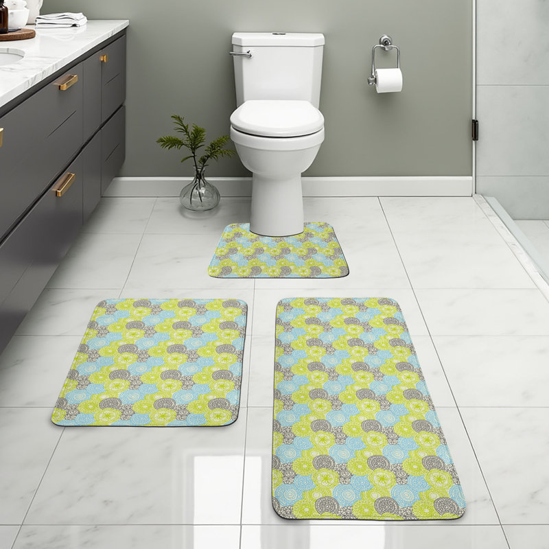  Ensemble de tapis de salle de bain 3 pièces Ethnique