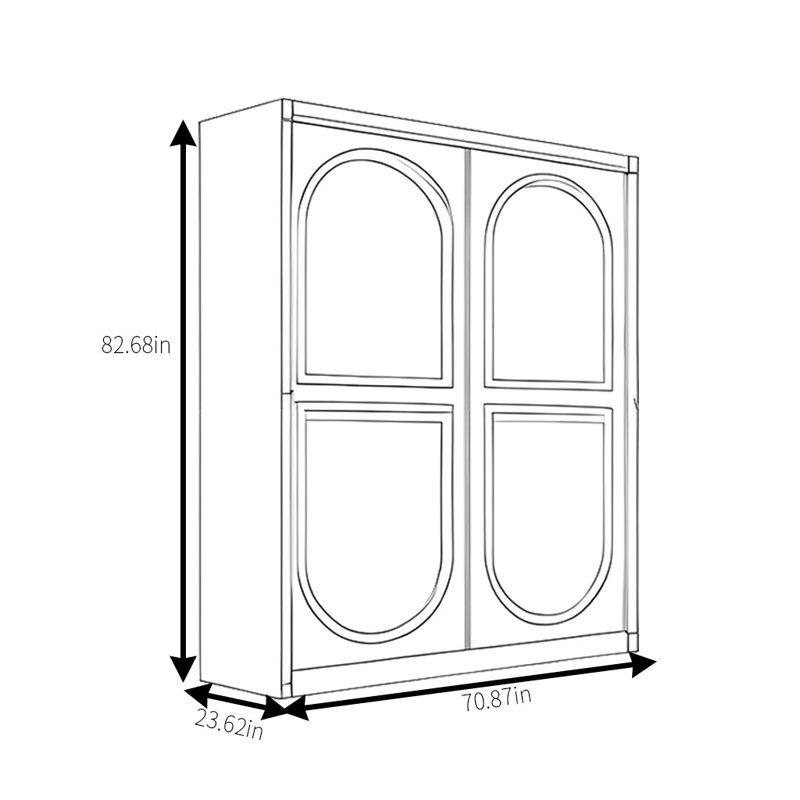 Garde-robe simple, tendance et élégante, H 83 po x l 71 po x P 24 po