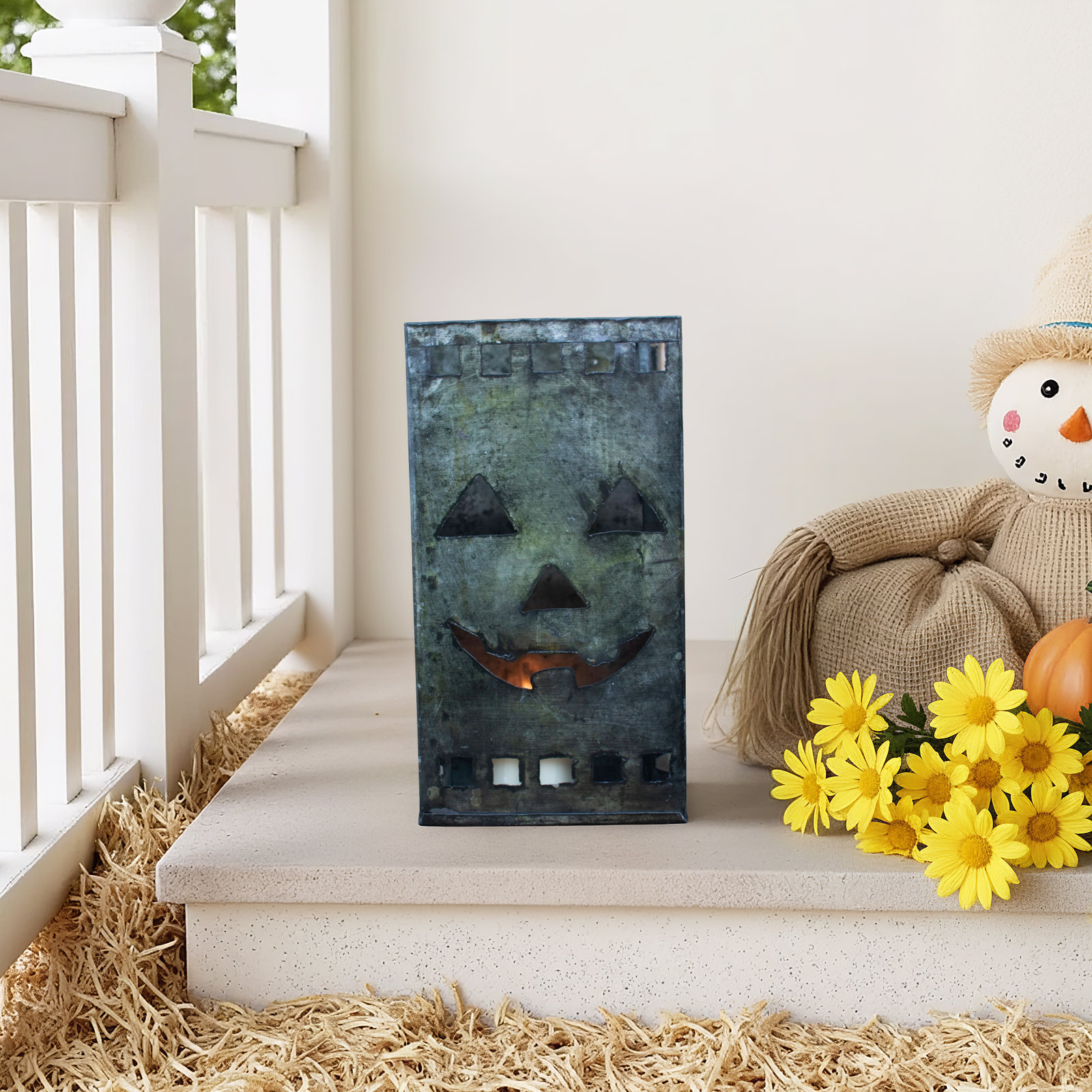 TIN BAG JACK-O-LANTERN LUMINARY