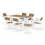 Ensemble de table et chaises de patio en aluminium 8 pièces 8 pièces (ensemble de 8)-1198418911
