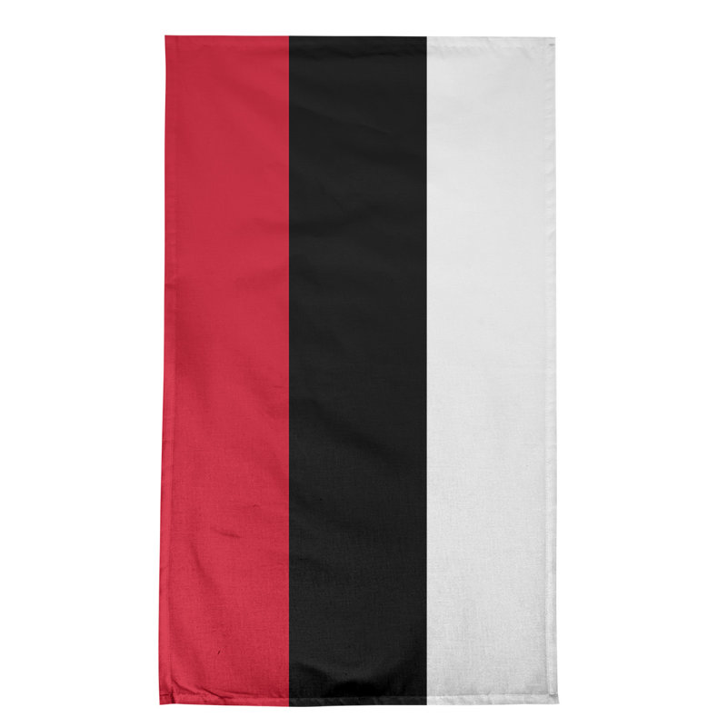 Anaheim Stripe Tea Towel Kitchen Towel, Poly Twill, Red/Black/White
