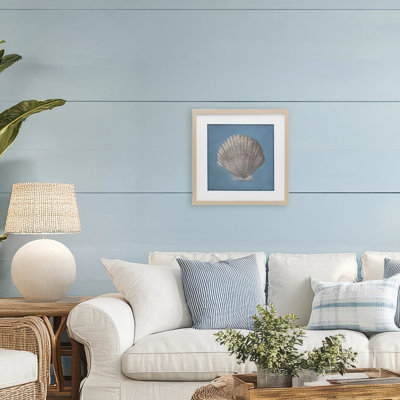 «Soft Sea Clam Shell», reproduction sous verre encadrée, design par Julia Purinton