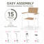 Ensemble de table et chaises de patio en aluminium 8 pièces 8 pièces (ensemble de 8)-1198418911