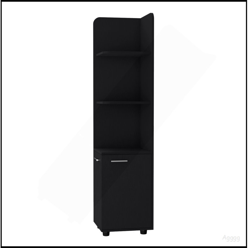 Wenge 2-Door Cabinet With 3 Corner Shelves
