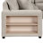 109" Sectional Bed In Beige With & Spacious Interior Storage Charging, Hidden 5 Capacity-1578806090