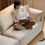 Coussin blanc modulaire 100% polyester-414678885