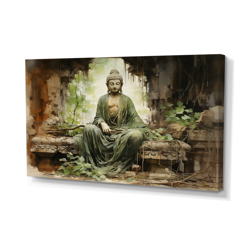 Thailande, ruines de Bouddha, art mural
