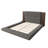 Floor Upholstered Platform Bed With Extended Wood Headboard & Bedside Shelf,No Box Spring Needed,Queen Size, BOX1
