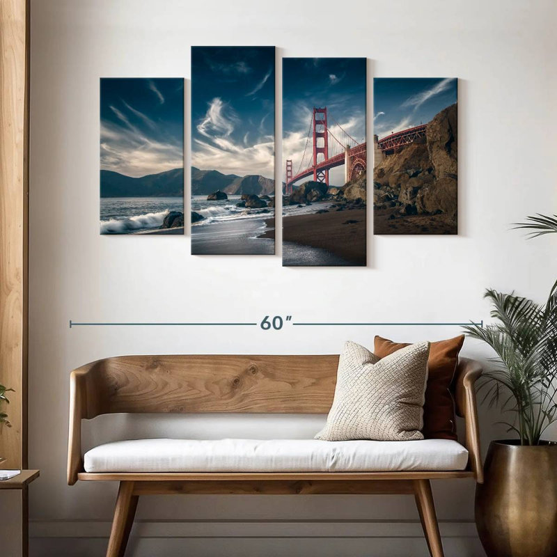 Lilie Beach By The Golden Gate, 32" H x 52" W