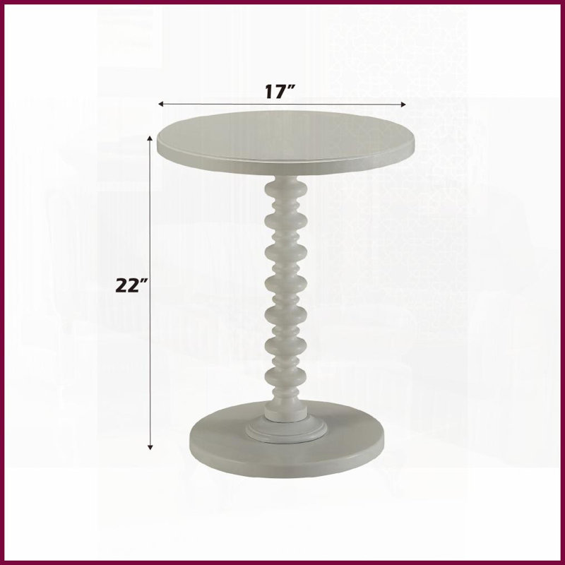 Table basse à piédestal Acton, Blanc