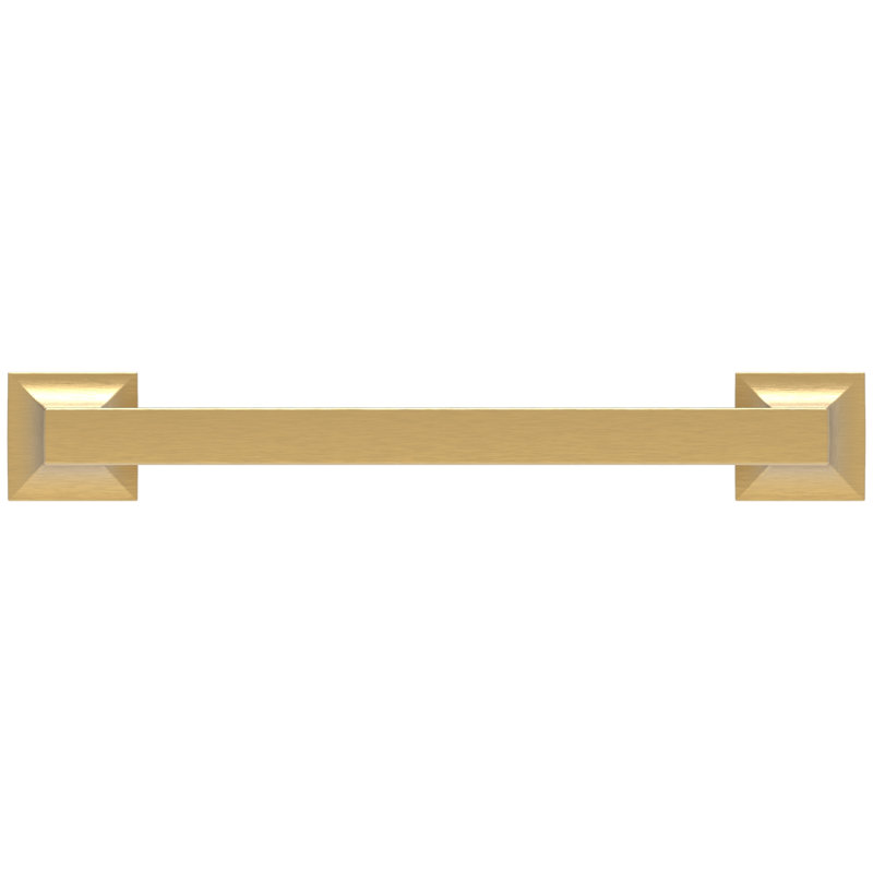 Studio Collection Handle Pull - 6-5/16" Center to Center Cabinet Pull Brushed Golden Brass - Transitional Hardware for Drawers & Cabinets