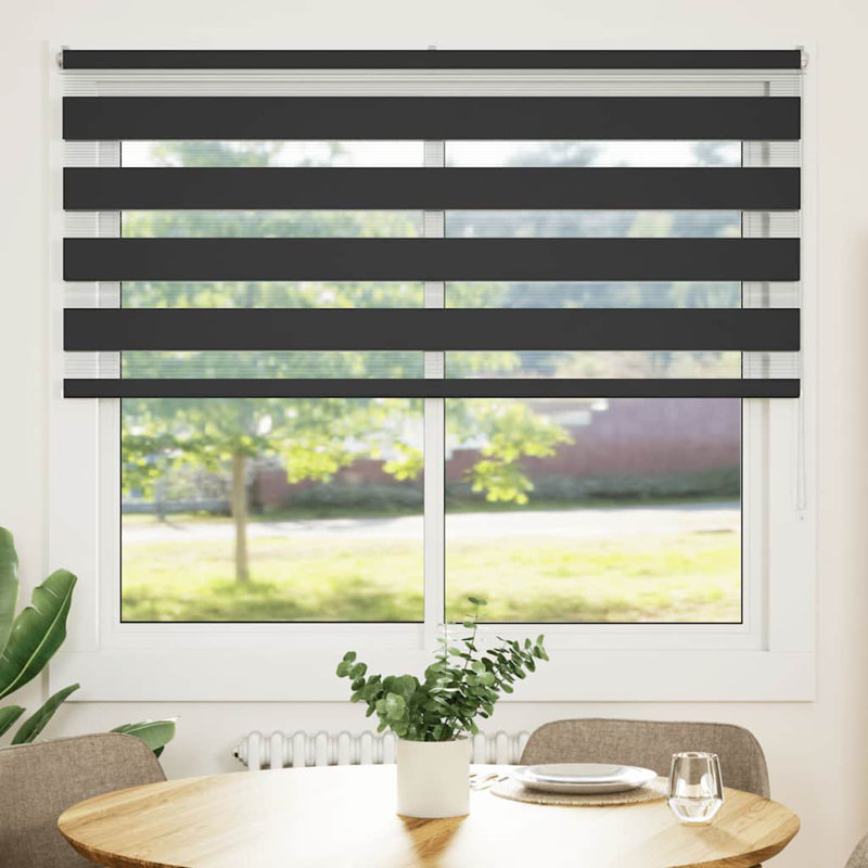 George Oliver Zebra Blind Polyester, 165cmW x 100cmL, Black