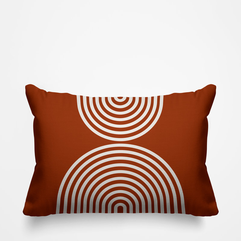 Coussin décoratif intérieur / extérieur Hali, Orange brûlé