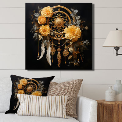 Yellow Dream Catcher Gilded Dreams - Landscapes Wall Decor